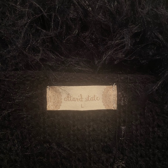 Fuzzy Black Sweater - Picture 2 of 2